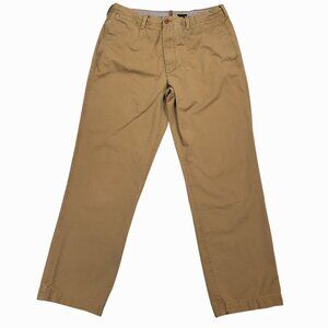 Timberland Pants Men's Khaki Chino 36x34 Flat Front Straight Fit Cotton